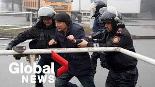 Kazakhstan protests Violence erupts as Russian paratroopers brought in to quell uprising [upl. by Nicol]