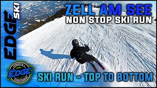 Zell am See  BRILLIANT NON STOP Ski run  Top to Bottom [upl. by Tarrance654]