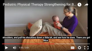 Pull to Sit Head Control Pediatric Physical Therapy Strengthening for Babies 4 [upl. by Arhaz]