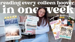 reading ONLY colleen hoover books for a week 🌼🪵 i read every book by colleen hoover in 1 week [upl. by Albric94]