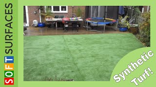 Fitting Synthetic Turf Lawn Bramhall Cheshire [upl. by Evangelia]