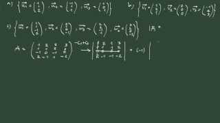 9 Ejercicio cómo comprobar si un conjunto de vectores forman una base [upl. by Aivlis]