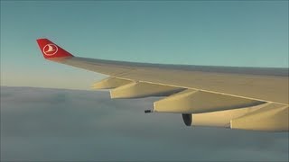 Turkish Airlines Airbus A340313X  London Heathrow to Istanbul Ataturk Full Flight [upl. by Otrebogad]