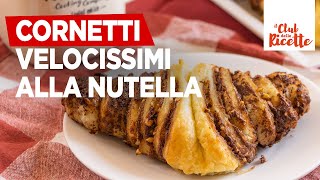 Brioches Velocissime alla Nutella 😋 Cornetti di Sfoglia Perfetti per la Colazione ☕️ [upl. by Verras]