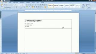 How to Create a Letterhead in Microsoft Word 2007 [upl. by Binetta]