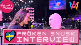 INTERVIEW WITH FRÖKEN SNUSK MELODIFESTIVALEN 2024 [upl. by Cruickshank792]