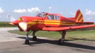 Yak 18T Start Up Takeoff and Landing CSU3 [upl. by Buhler139]