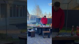 Осенний день с семьей за грильстолом Орион 🥰 food гриль грильстол мангал grill [upl. by Haididej]