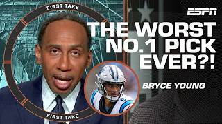 UNMITIGATED DISASTER 🗣️ Stephen As thoughts on Bryce Young for the Panthers  First Take [upl. by Felicie]