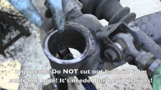 How to Install New Subframe Bushings 240sx [upl. by Ivzt]