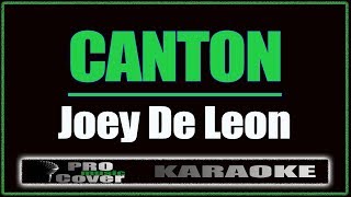 Canton  Joey De Leon KARAOKE [upl. by Medora]