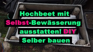 Bewässerung für Hochbeet selber bauen Selbstbewässerung spart Wasser und Nährstoffe Rückgewinnung [upl. by Ehctav]