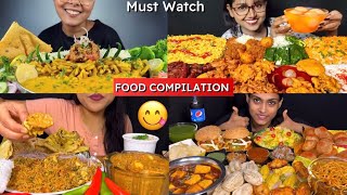 FOOD COMPILATION  INDIAN FOOD MUKBANG 😋🤤  Eating Veg Food Mukbang  No Talking Video 😁 [upl. by Louls890]