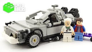 LEGO Ideas Back to the Future  The DeLorean Time Machine  LEGO 21103 Speed Build [upl. by Rushing]