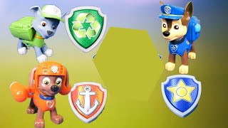 Exploring the Paw Patrol Chase and Rocky and Zuma Action Pup Set [upl. by Novyart]