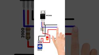 MOSFET project irfz44n on off switch irfz44n shorts project [upl. by Gio]