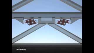 Seismic protection of the building using friction dampers with inverted V bracing [upl. by Mintz178]