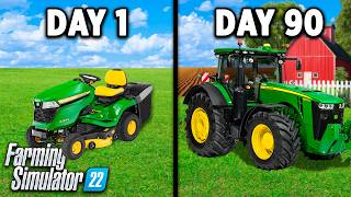 I built a FARM in 90 days on a flat map Heres What Happened Farming Simulator 22 [upl. by Simonette]