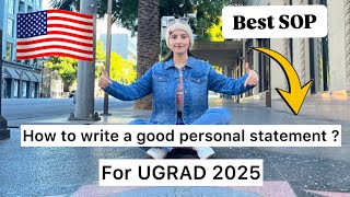 How to write a good personal statement for UGRAD 2025  Muhadsa Naqvi [upl. by Shoshanna]