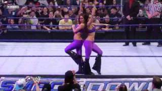 SMACKDOWN 090123 The Bella Twins vs Michelle amp Natalya [upl. by Atinus]