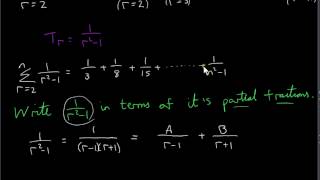 Series  Summation notation and Partial Fractions [upl. by Eilatan]