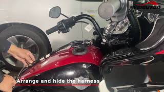 Installation of VEISUTOR Cool Flow Fan for Harley Road Glide 20172022 Accessories [upl. by Hgielrahc]