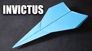 Como Hacer un Avión de Papel Que Vuela Mucho y Lejos quotINVICTUSquot  Mejores Aviones de Papel [upl. by Giulio]