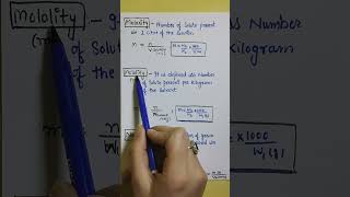 Molarity Molality Normality Concentration Terms  Chapter1 Solutions Class12 Chemistry shorts [upl. by Iago]