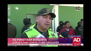 Policía recalcó que hará cumplir el libre tránsito [upl. by Alberic616]