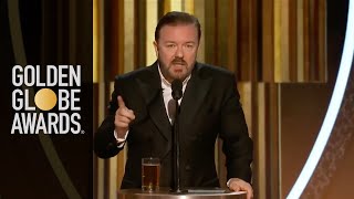 Ricky Gervais Opening Monologue Golden Globes 2020 [upl. by Chelton974]