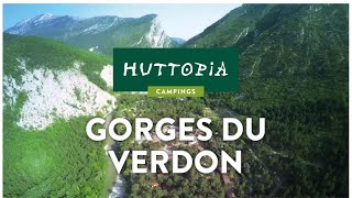 Camping Huttopia Gorges du Verdon  Visite virtuelle à Castellane [upl. by Gilud]