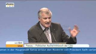 Politischer Aschermittwoch der CSU 2011 [upl. by Yesdnil]