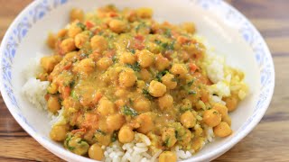 Quick and Easy Chickpea Curry Recipe [upl. by Cthrine325]