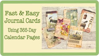 Create Fast amp Easy Journal Cards from a 365–Day Desktop Calendar [upl. by Damalis]