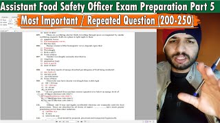 Assistant Food Safety Officer Exam Preparation Part 5  PPSC AFSO  200250 MCQs [upl. by Hortensia]