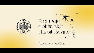 Promocje doktorskie i habilitacyjne  16 lutego 2024 [upl. by Attenreb373]