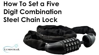 How To Set a Combination Bike Steel Chain Lock [upl. by Barra]