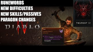 Diablo 4  Season 6 PTR Review Runewords New Difficulties SkillsPassives and more [upl. by Hebner372]