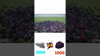 1000 Endermite VS 1000 Silverfish shorts minecraftgaming beats [upl. by Kreda]