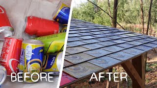 94 How we transformed 498 aluminium cans into a roof [upl. by Latreece199]