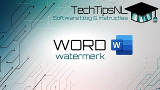 Word  Watermerk bewerken [upl. by Rajewski365]