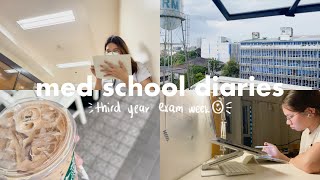 med school diaries 👩🏻‍⚕️ third year midterms study vlog [upl. by Hoye]