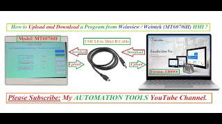 How to Upload and Download a Program from WeinviewWeintek MT6070iH HMI [upl. by Bathsheba77]