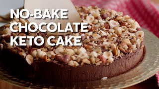 1Min Recipe • How to make keto chocolate cake • Nobake [upl. by Aihsinat]