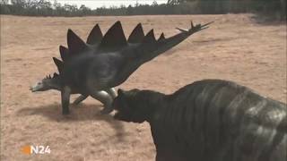 Allosaurus vs Stegosaurus vs Supersaurus  Аллозавр против Стегозавра и Суперзавра RUS [upl. by Ayiram]