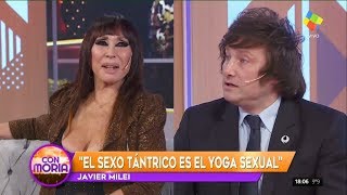 ¡Mirá el desopilante diálogo sexual entre Javier Milei y Moria Casán 160718 [upl. by Ervin66]