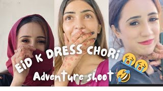 EID k Dress chori 😭😭  Adventure shoot 🤣  Eid day  2  Daily vlog  Maheen amp Nazmeen ❤️ [upl. by Hutt]