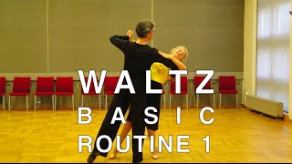 How to Dance Waltz  Basic Routine 1 [upl. by Yehs110]