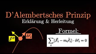 Das DAlembertsche Prinzip  Erklärung virtuelle Verschiebung virtuelle Arbeit Physik [upl. by Lorry501]