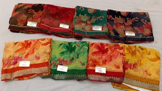 new saree collection2022 fency digital flower print sareesdaily wear [upl. by Brook]